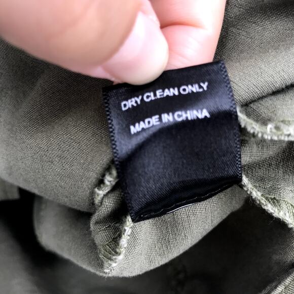 NUDE The Label Military Utility Field Jacket S Army Green Pockets Drawstring - Picture 5 of 6